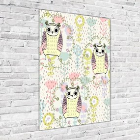 Tablou Printat Pe Sticlă Owls