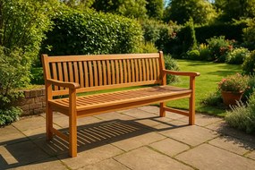 Bancă de grădină DIVERO 3 locuri masiv 180 cm