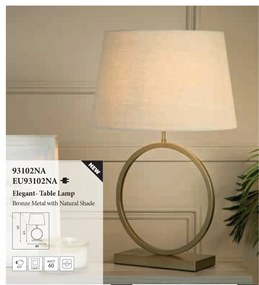 Veioza/Lampa de masa Elegant natural