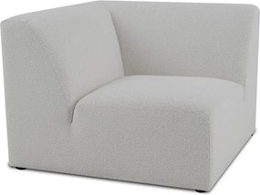 Modul pentru canapea alb cu tapițerie din stofă bouclé (cu colț variabil) Roxy – Scandic