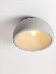 Lustra aplicata tavan cu textura granulata Davo 43cm, gri piatra