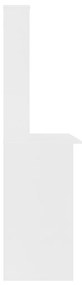Birou cu rafturi, alb, 110x45x157 cm, PAL Alb