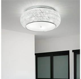 Plafonieră de cristal Ideal Lux PASHA 6xE14/40W/230V d. 40 cm crom