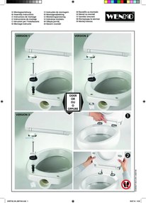 Capac WC 36,5 x 45 cm Easy-Close (cu închidere automată) Sereno – Wenko