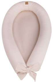 Suport de dormit Babynest 2in1 bara protectie patut Premium In Sepia Rose by BabySteps, 95x53 cm
