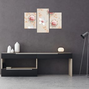 Tablou - Flori de trandafiri (90x60 cm)