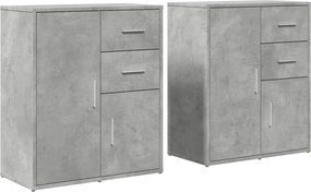 vidaXL Dulapuri, 2 buc., gri beton, 60x31x70 cm, lemn prelucrat