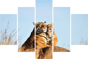 Tablou - Tigroaica cu pui (150x105 cm)
