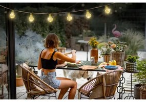 Lanț LED solar decorativ Globo 33694-10 50xLED/0,06W/3,2V IP44