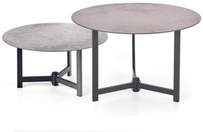 Set 2 mese de cafea Twins - d 70-60 x h 43-30 cm
