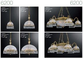 Candelabru 5 brate design clasic realizat manual din alama si Cristal Scholer 6200