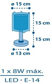 Dalber 41341N - Lampă LED pentru copii PLANETS 1xG4/4W/230V, albastră