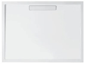 Cadita de dus dreptunghiulara, Villeroy&Boch Squaro, 120x90cm, H1.8cm, Stone White, UDQ1290SQR2V-RW