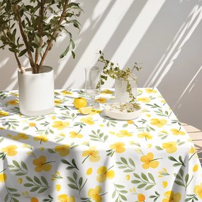 Goldea față de masă teflonată - flori primula de seară 120 x 180 cm
