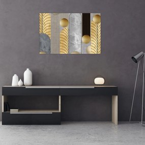 Tablou - Decorațiuni de aur (90x60 cm)