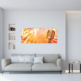 Tablou - Microfon retro (120x50 cm)