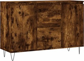 vidaXL Servantă, stejar fumuriu, 101,5x35x70 cm, lemn prelucrat