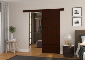 Ușă glisantă MUSCHU – 96x205 cm – Wenge / Negru