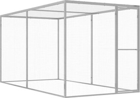 vidaXL Cușcă pentru pisici, 3x1,5x1,5 m, oțel galvanizat