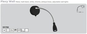 Aplica flexibila cu reader LED design minimalist Flexy Wall