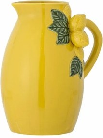 Carafă din ceramică stoneware decorată manual cu lămâi, D17×H21 cm, „Limone Jug"