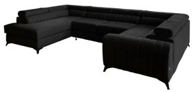 Colțar Louis 347cm negru