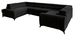 Colțar Louis 347cm negru