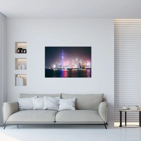 Tabloul Shangai nocturn (90x60 cm)