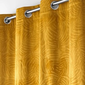 Draperie galbenă din catifea 140x240 cm Analia – douceur d'intérieur