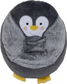 Fotoliu tip sac pinguin, gri, PINGO