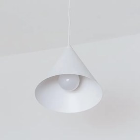 Lustră pe cablu ETNA II 1xE27/15W/230V diam. 18,5 cm albă