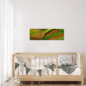 Tablou - Lan, luncile (cu ceas) (90x30 cm)
