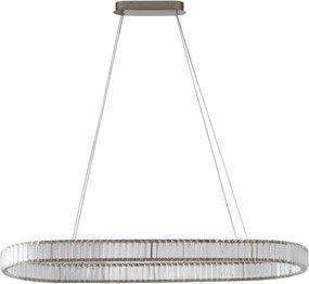 Lustra LED CCT suspendata cu telecomanda SPARKING crom