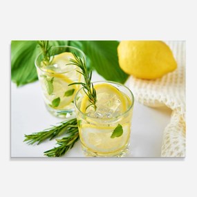 Panou Sticla Bucatarie, 70x100cm, Protectie aragaz, Antistropi, Termorezistent, Alimente, Bauturi, Lemon Rosemary Drink