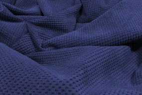 JAKS Fotoliu puf cu suport pentru picioare Dot velur albastru