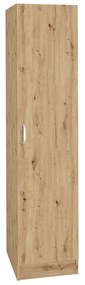 Dulap Remi, O Usa, cu polite, Stejar Artisan, 40 x 51 x 170 cm