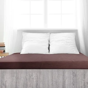 Cearșaf de pat 4Home din frotir Ideal maro închis , 60 x 120 cm, 60 x 120 cm