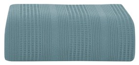 Cuvertură turcoaz din bumbac pentru pat dublu 220x235 cm Leona - Mijolnir