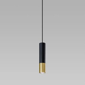 Lustră pe cablu LOOPEZ 1xGU10/40W/230V neagră/aurie Sollux SL.0952