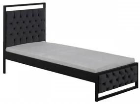 Pat 1 Persoana Mithra, 120x200 cm, Negru