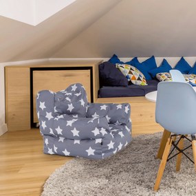 Fotoliu puf Buff Beauty (gri + alb). 1028902