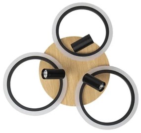 Plafonieră LED dimabilă LED/70W/230V 3000-6500K negru/maro + telecomandă