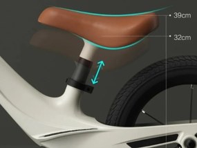 Bicicletă fără pedale LUNA cu cadru ușor, de la 2 ani, bej ELIS design