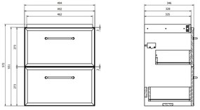 Cersanit S1021-005 - Dulap suspendat sub lavoar MILLE SLIM 50x35 cm, alb
