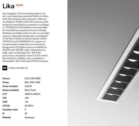 Corp incastrabil cu 2 spoturi LED Lika fi trimless 06w 4000k