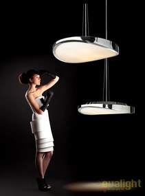 Lustra aplicata design modern 48cm Circulo Top White