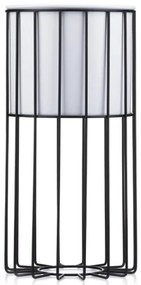 Ghiveci metalic de flori LOFT 42x20 cm negru/alb