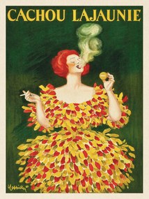 Artă imprimată Cachou Lajaunie Smoking Lady (Vintage Cigarette Ad) - Leonetto Cappiello, (30 x 40 cm)
