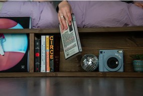 Pat matrimonial maro din lemn masiv de pin cu somieră 140x200 cm Ziggy – Karup Design