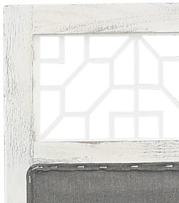 338555  4-Panel Room Divider Grey 140x165 cm Fabric 140 x 165 cm, 1